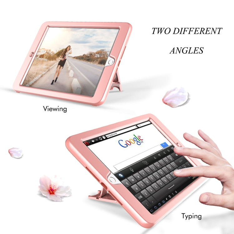 3 in 1 Honeycomb Silicone + PC Shockproof Protective Case with Holder For iPad 9.7 2018 / 2017