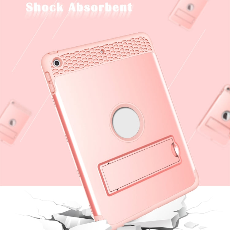 3 in 1 Honeycomb Silicone + PC Shockproof Protective Case with Holder For iPad 9.7 2018 / 2017