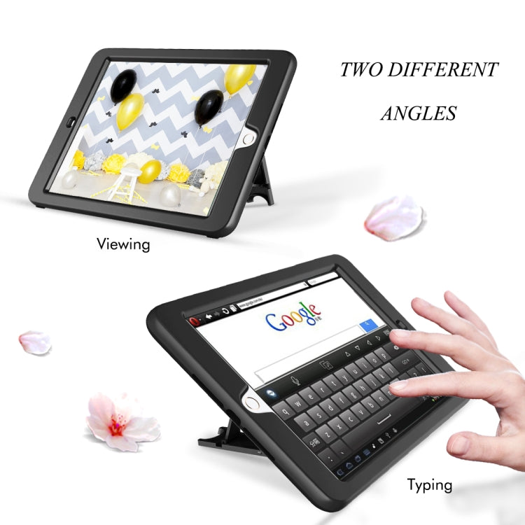 3 in 1 Honeycomb Silicone + PC Shockproof Protective Case with Holder For iPad 9.7 2018 / 2017