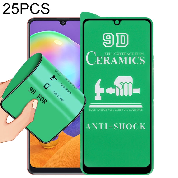 For Samsung Galaxy A31s 25 PCS 9D Full Screen Full Glue Ceramic Film