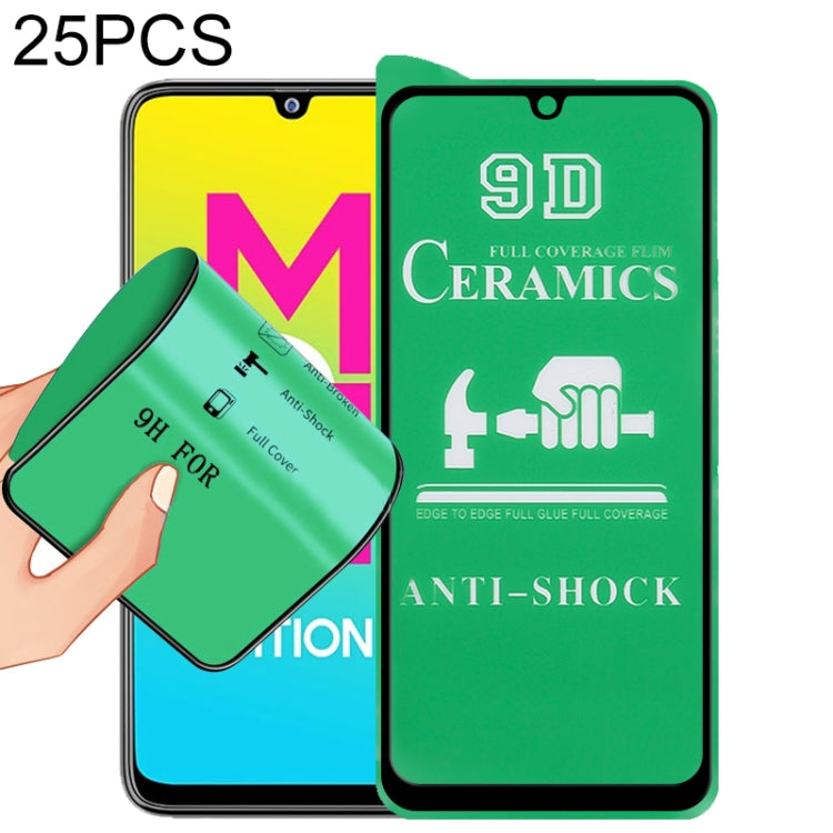 For Samsung Galaxy M21 / M21 2020 25 PCS 9D Full Screen Full Glue Ceramic Film