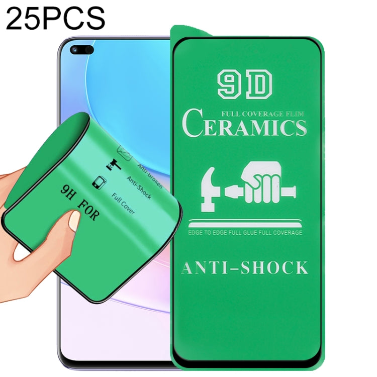 For Huawei nova 8i 25 PCS 9D Full Screen Full Glue Ceramic Film