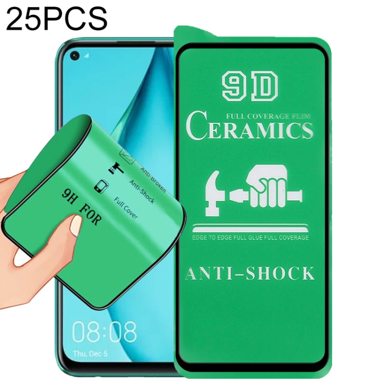 For Huawei Maimang 10 SE 25 PCS 9D Full Screen Full Glue Ceramic Film