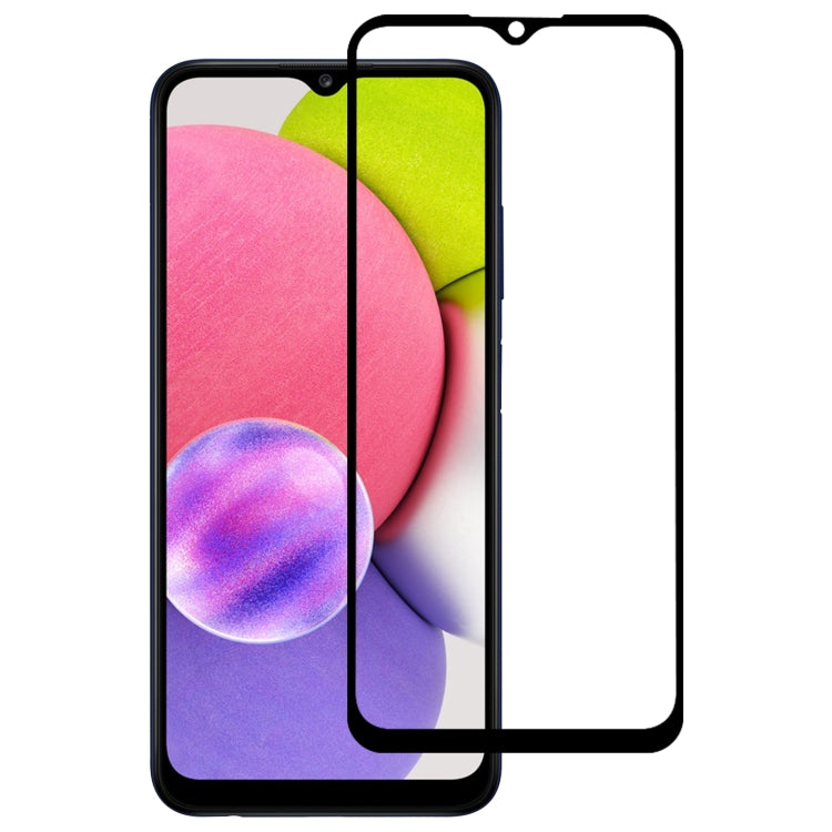 For Samsung Galaxy A03s Full Glue Full Cover Screen Protector Tempered Glass Film