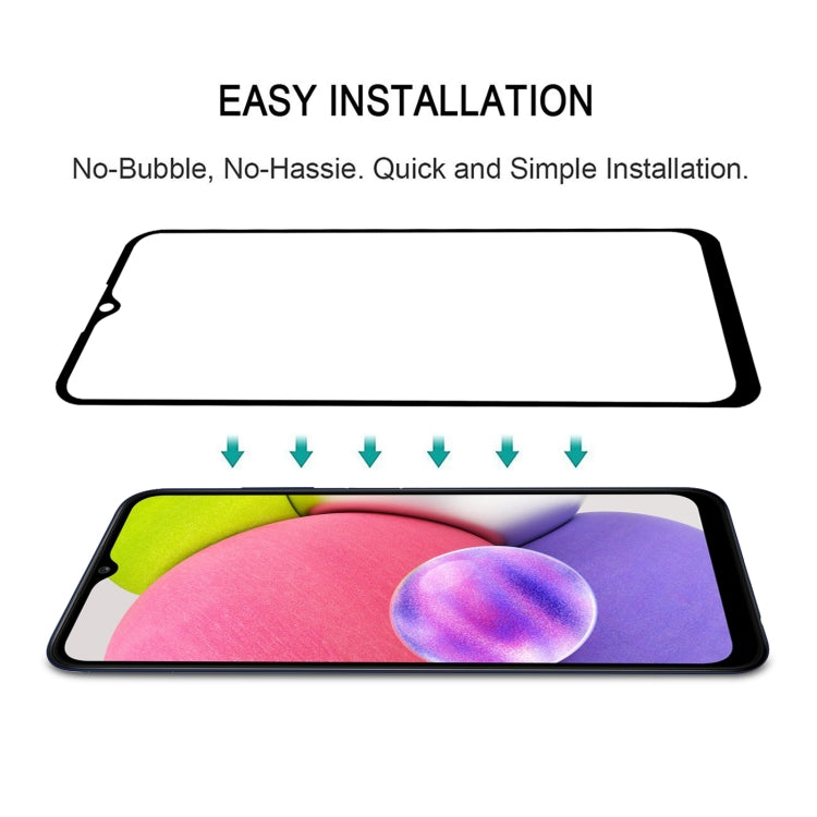 For Samsung Galaxy A03s Full Glue Full Cover Screen Protector Tempered Glass Film