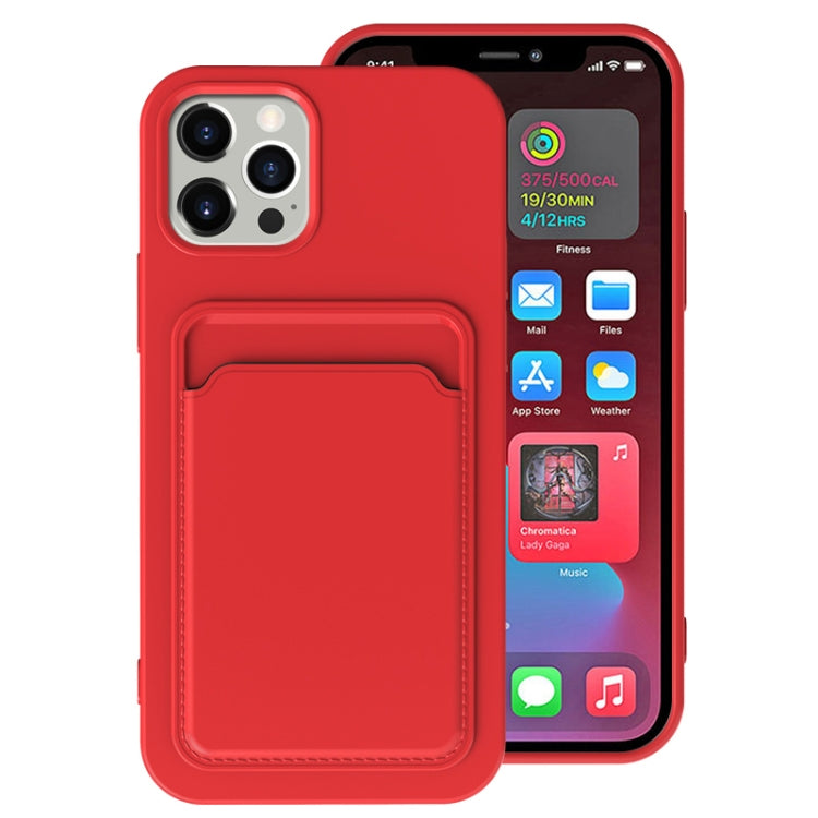 For iPhone 13 Pro TPU + Flannel Lining Shockproof Case with Card Slots