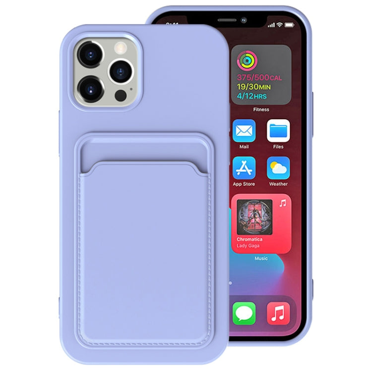For iPhone 13 Pro TPU + Flannel Lining Shockproof Case with Card Slots
