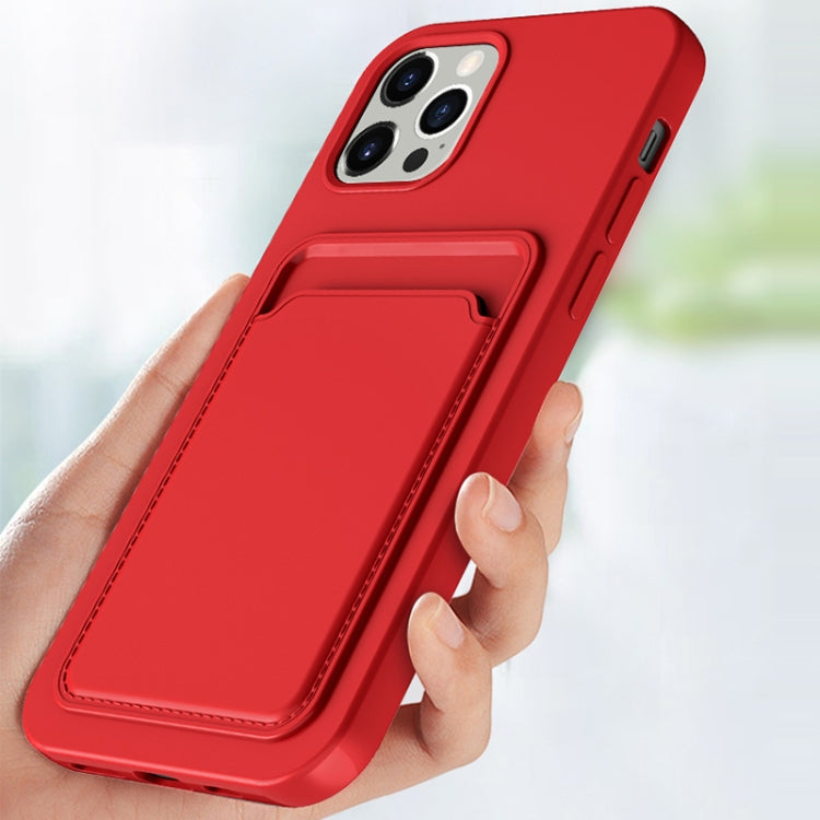 For iPhone 13 Pro TPU + Flannel Lining Shockproof Case with Card Slots