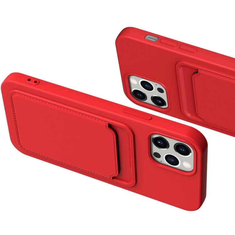 For iPhone 13 Pro TPU + Flannel Lining Shockproof Case with Card Slots