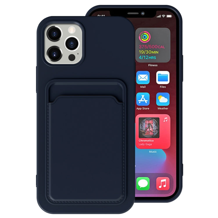 For iPhone 13 Pro Max TPU + Flannel Lining Shockproof Case with Card Slots