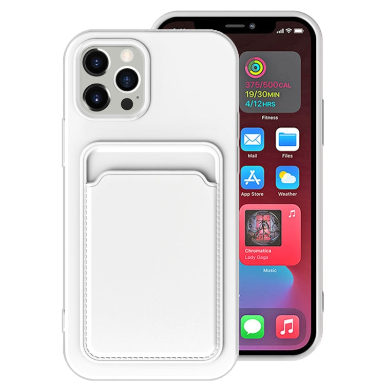 For iPhone 13 Pro Max TPU + Flannel Lining Shockproof Case with Card Slots