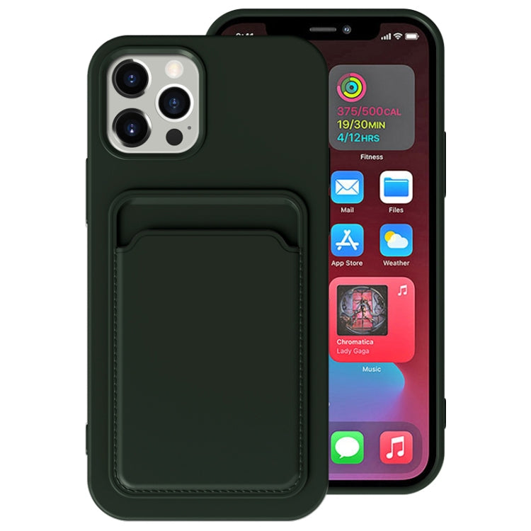 For iPhone 13 Pro Max TPU + Flannel Lining Shockproof Case with Card Slots