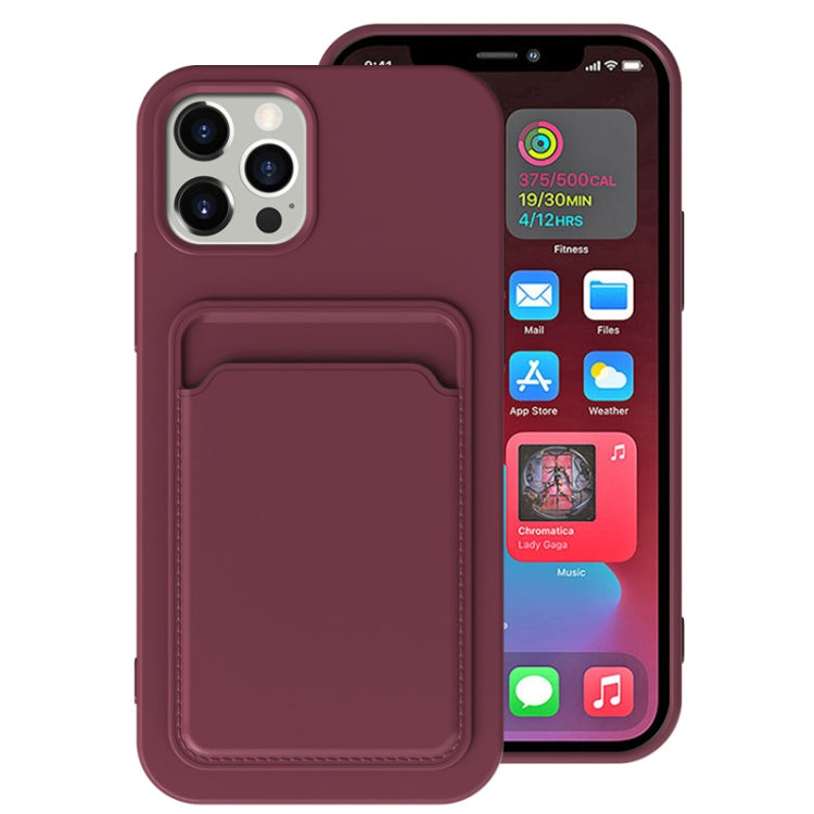 For iPhone 13 Pro Max TPU + Flannel Lining Shockproof Case with Card Slots