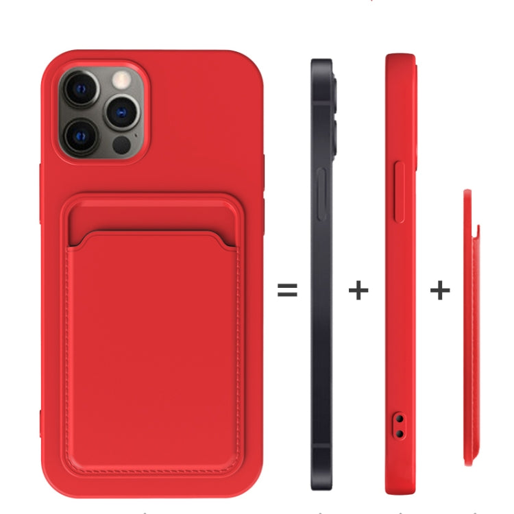 For iPhone 13 Pro Max TPU + Flannel Lining Shockproof Case with Card Slots