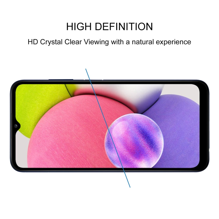 For Samsung Galaxy A03s 25 PCS Full Glue Full Cover Screen Protector Tempered Glass Film