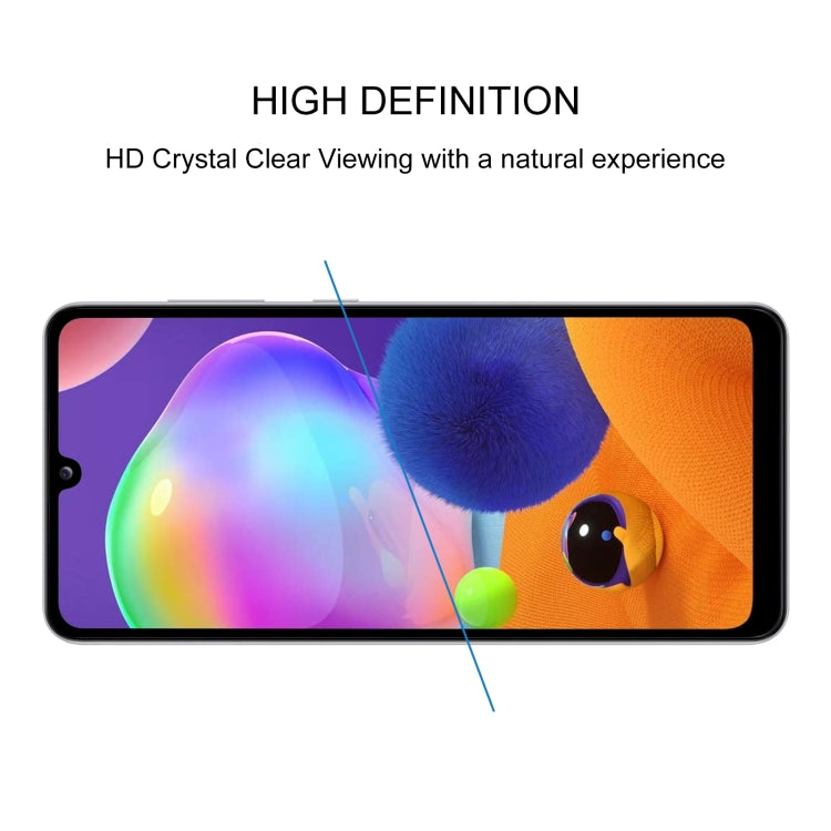 For Samsung Galaxy A31s 25 PCS Full Glue Full Cover Screen Protector Tempered Glass Film