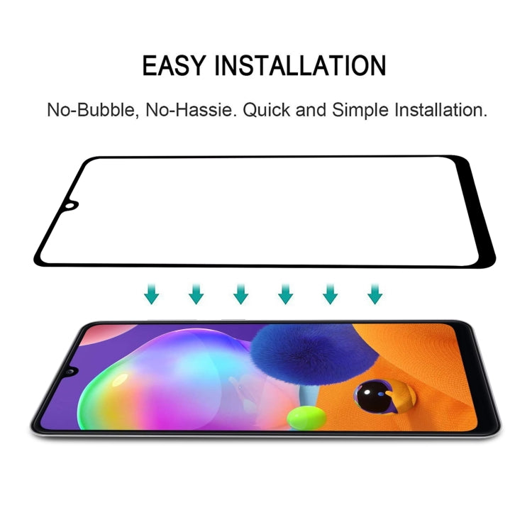 For Samsung Galaxy A31s 25 PCS Full Glue Full Cover Screen Protector Tempered Glass Film