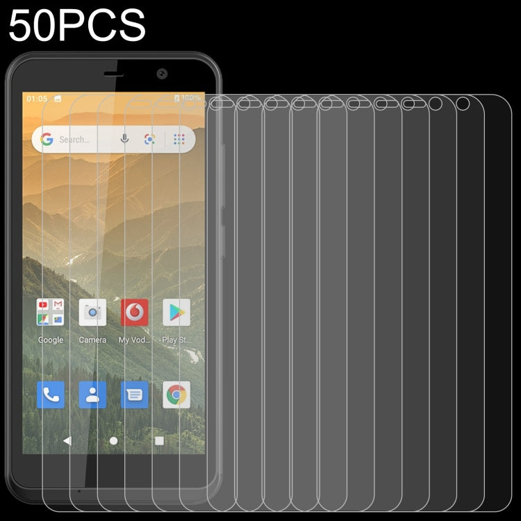For Vodafone Smart E11 50 PCS 0.26mm 9H 2.5D Tempered Glass Film