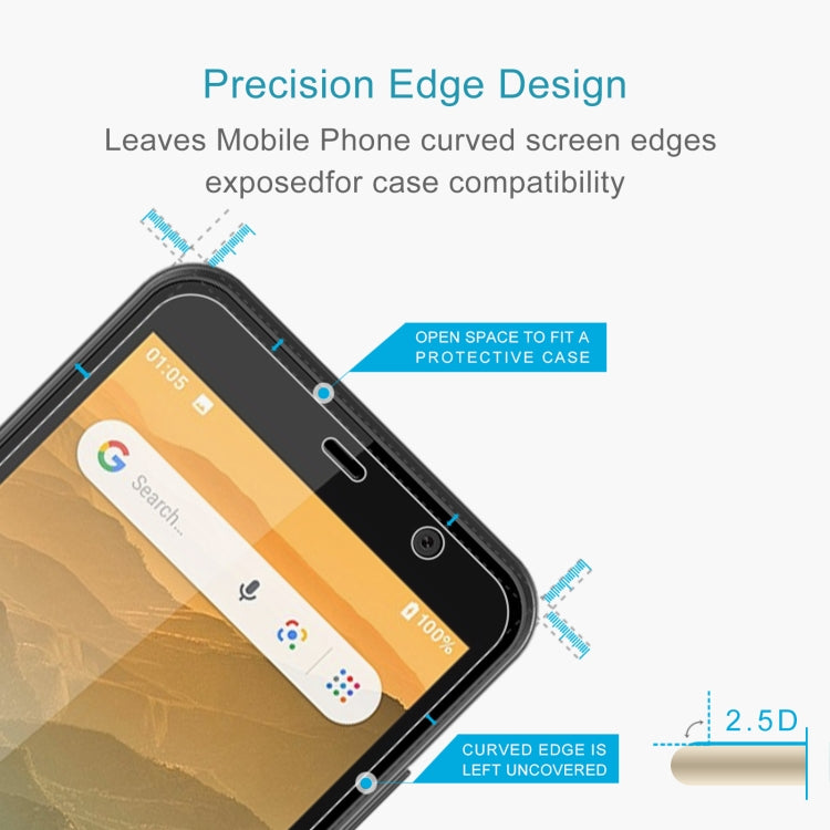 For Vodafone Smart E11 50 PCS 0.26mm 9H 2.5D Tempered Glass Film