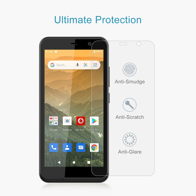 For Vodafone Smart E11 50 PCS 0.26mm 9H 2.5D Tempered Glass Film