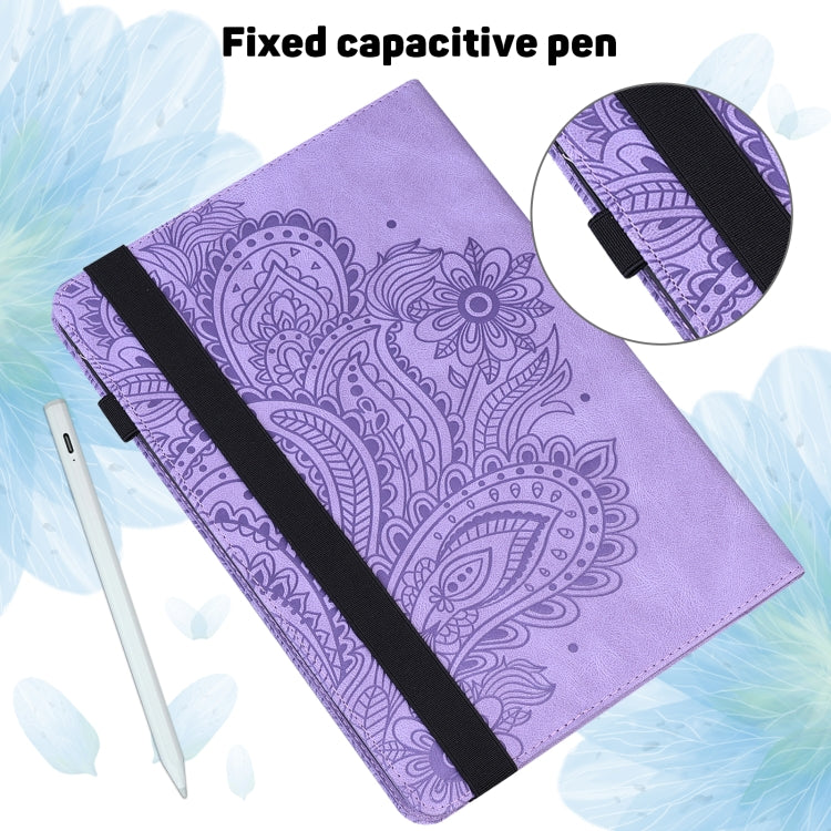 For Xiaomi Pad 5 Pro / Pad 5 Peacock Embossed Pattern TPU + PU Horizontal Flip Leather Case with Holder & Card Slots & Wallet & Sleep / Wake-up Function