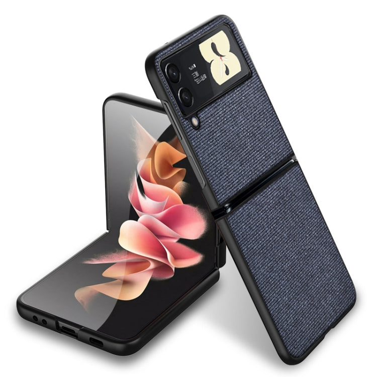 For Samsung Galaxy Z Flip3 5G Sea Sand Cloth Texture Shockproof PC+ TPU Protective Case