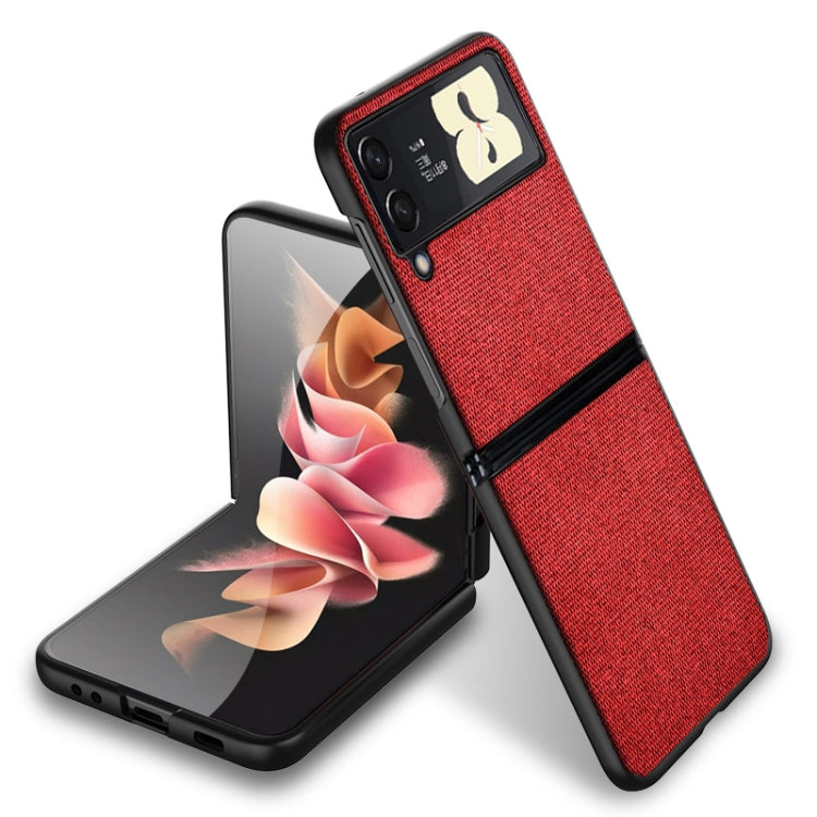 For Samsung Galaxy Z Flip3 5G Sea Sand Cloth Texture Shockproof PC+ TPU Protective Case