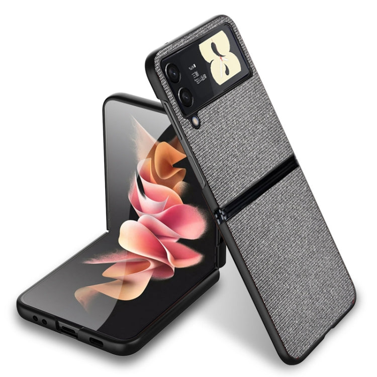 For Samsung Galaxy Z Flip3 5G Sea Sand Cloth Texture Shockproof PC+ TPU Protective Case