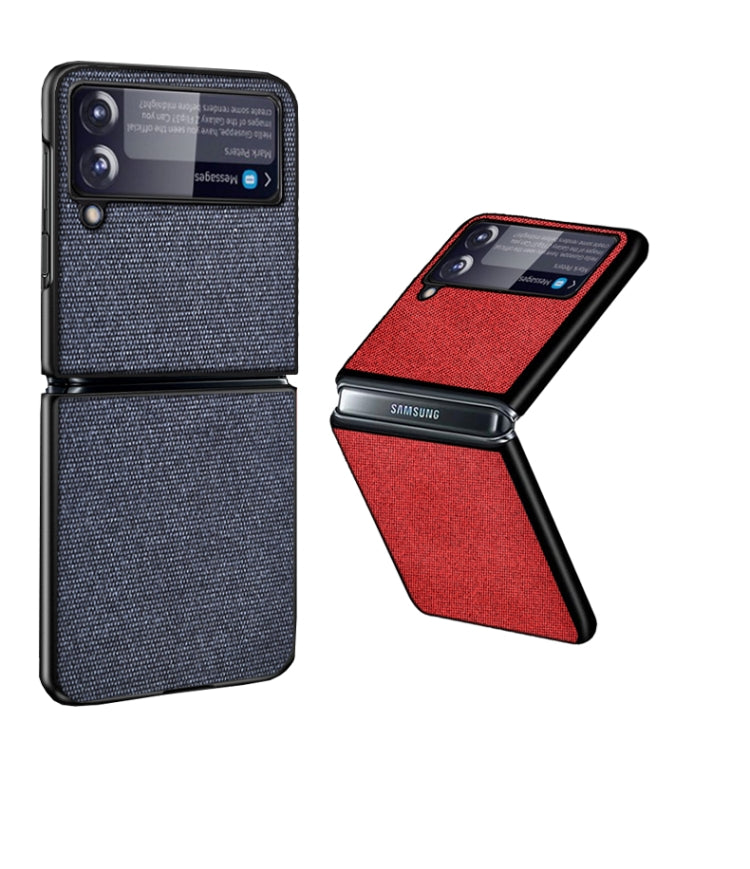 For Samsung Galaxy Z Flip3 5G Sea Sand Cloth Texture Shockproof PC+ TPU Protective Case
