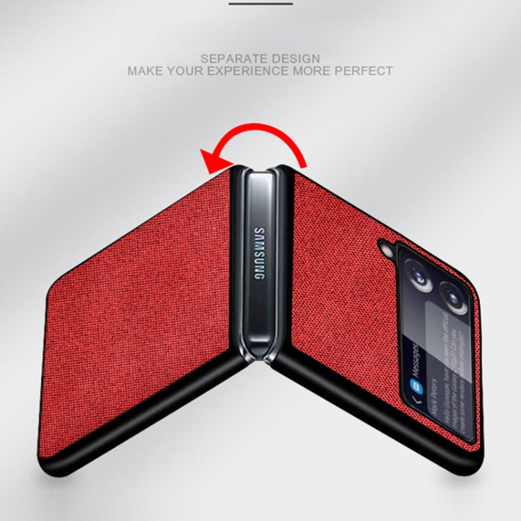 For Samsung Galaxy Z Flip3 5G Sea Sand Cloth Texture Shockproof PC+ TPU Protective Case