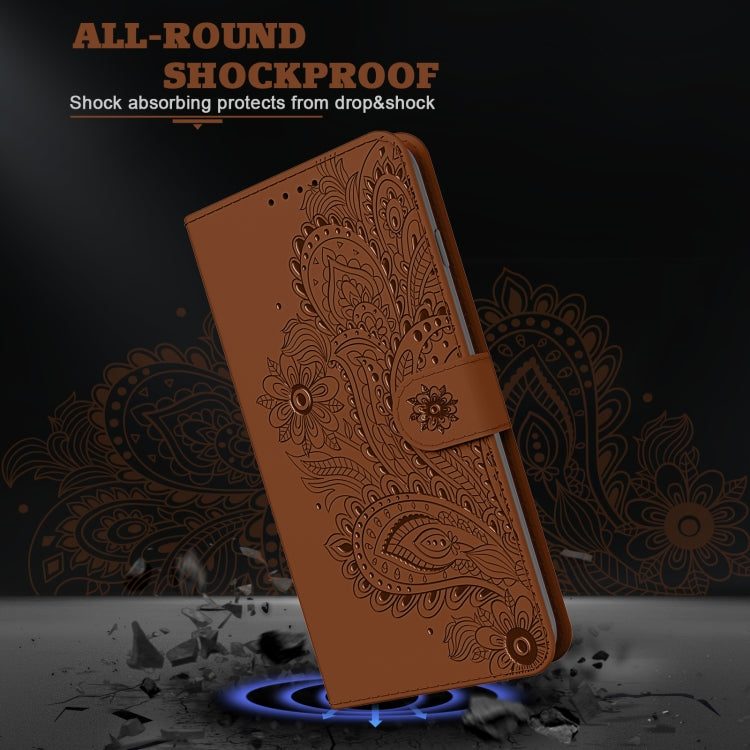 For iPhone 13 Peacock Embossed Pattern Horizontal Flip Leather Case with Holder & Card Slots & Wallet & Lanyard