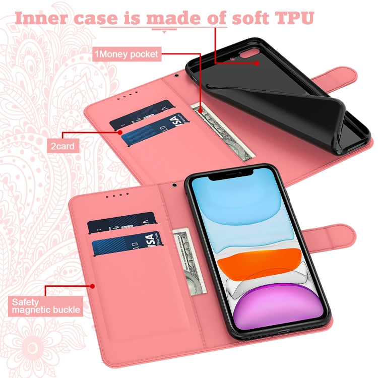 For iPhone 13 Peacock Embossed Pattern Horizontal Flip Leather Case with Holder & Card Slots & Wallet & Lanyard