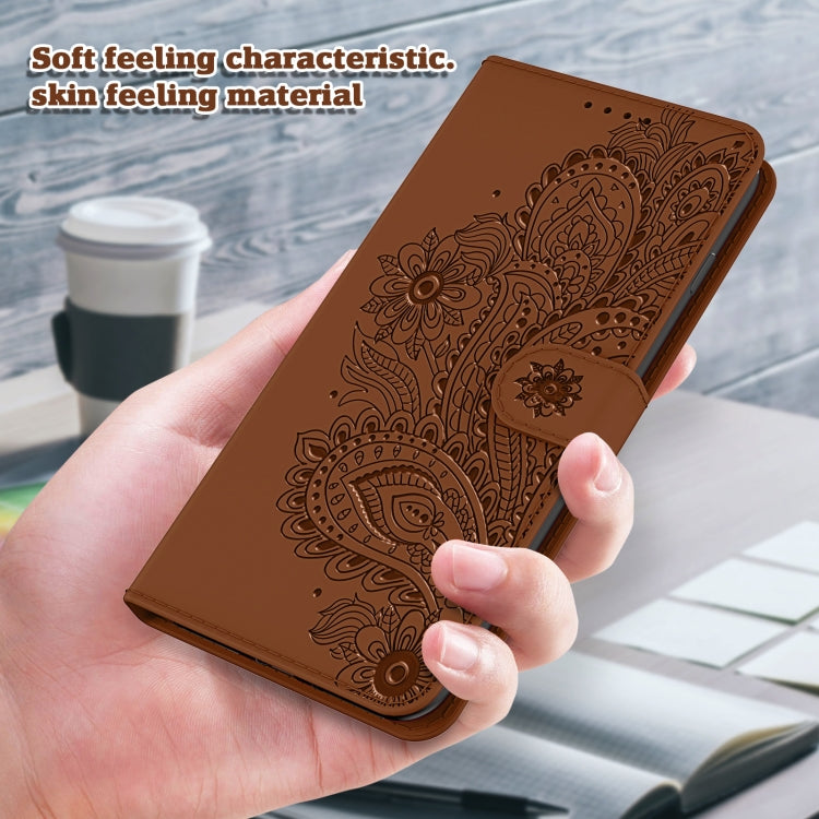 For iPhone 13 mini Peacock Embossed Pattern Horizontal Flip Leather Case with Holder & Card Slots & Wallet & Lanyard