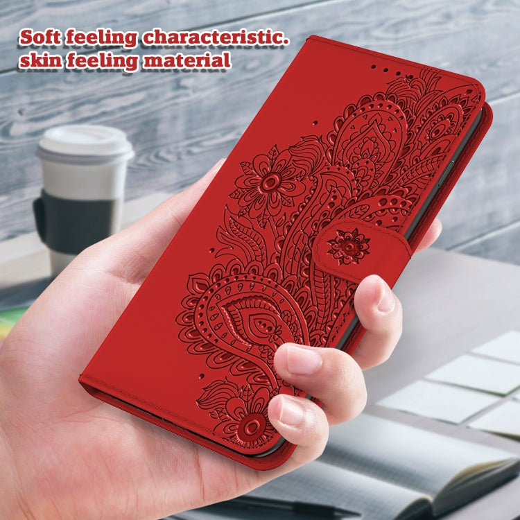 For iPhone 13 mini Peacock Embossed Pattern Horizontal Flip Leather Case with Holder & Card Slots & Wallet & Lanyard