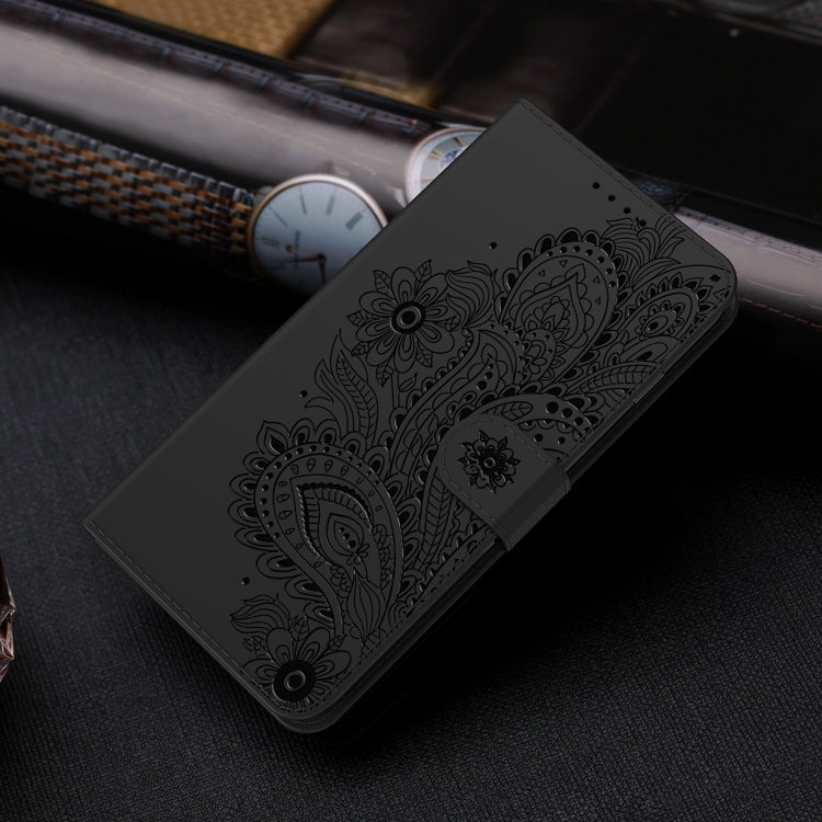 For iPhone 13 mini Peacock Embossed Pattern Horizontal Flip Leather Case with Holder & Card Slots & Wallet & Lanyard