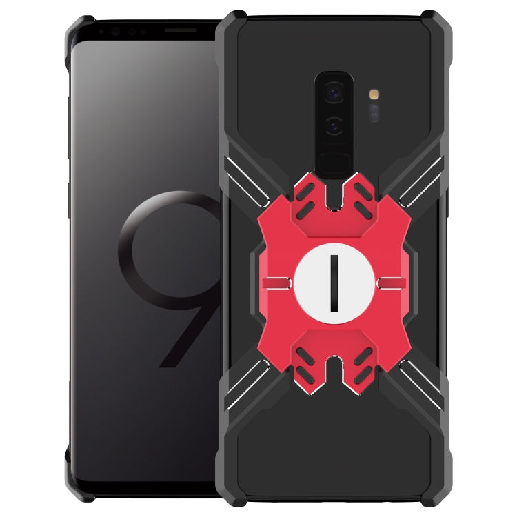 For Galaxy S9 / S9+ Hero Series Anti-fall Wear-resistant Metal Protective Case with Bracket