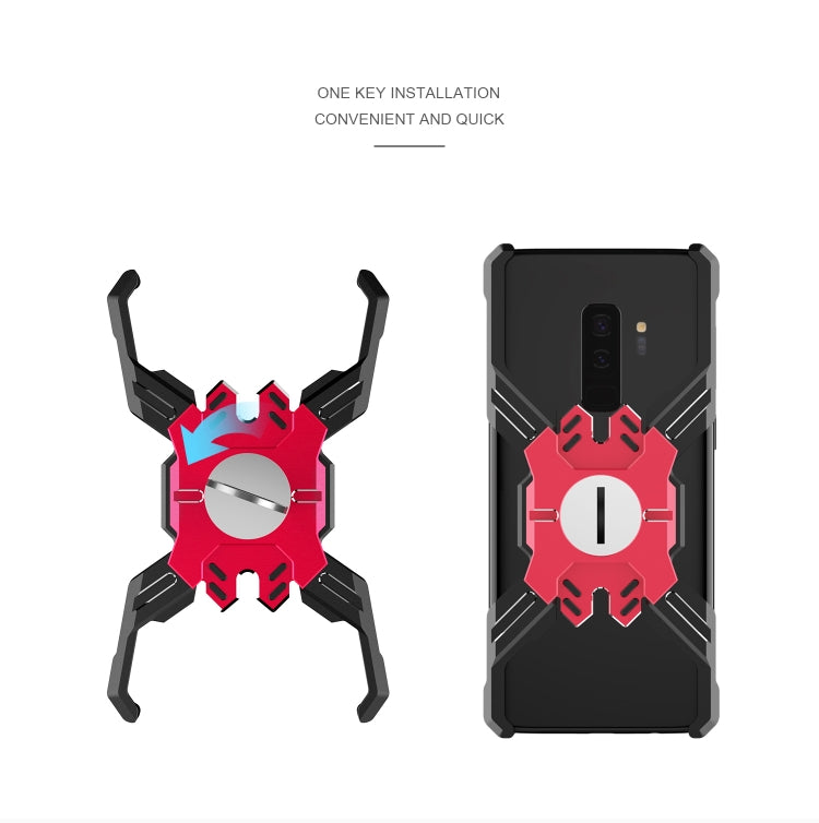 For Galaxy S9 / S9+ Hero Series Anti-fall Wear-resistant Metal Protective Case with Bracket