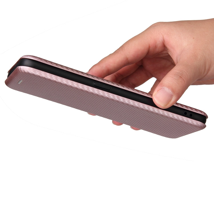 Carbon Fiber Texture Horizontal Flip TPU + PC + PU Leather Case with Card Slot For OPPO Realme GT Master