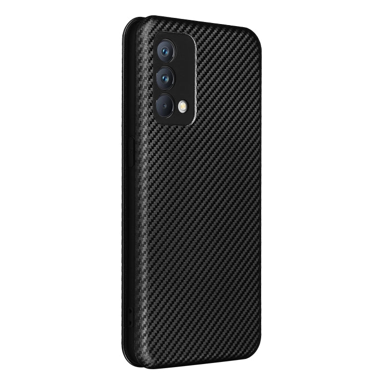 Carbon Fiber Texture Horizontal Flip TPU + PC + PU Leather Case with Card Slot For OPPO Realme GT Master