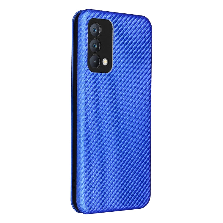 Carbon Fiber Texture Horizontal Flip TPU + PC + PU Leather Case with Card Slot For OPPO Realme GT Master