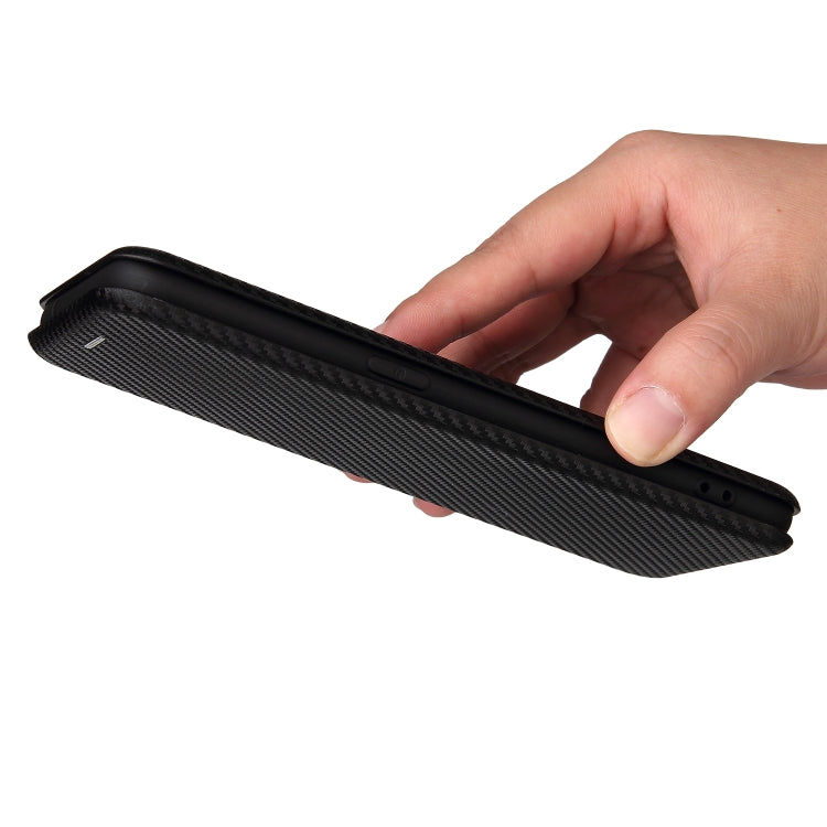 Carbon Fiber Texture Horizontal Flip TPU + PC + PU Leather Case with Card Slot For OPPO Reno6 Z