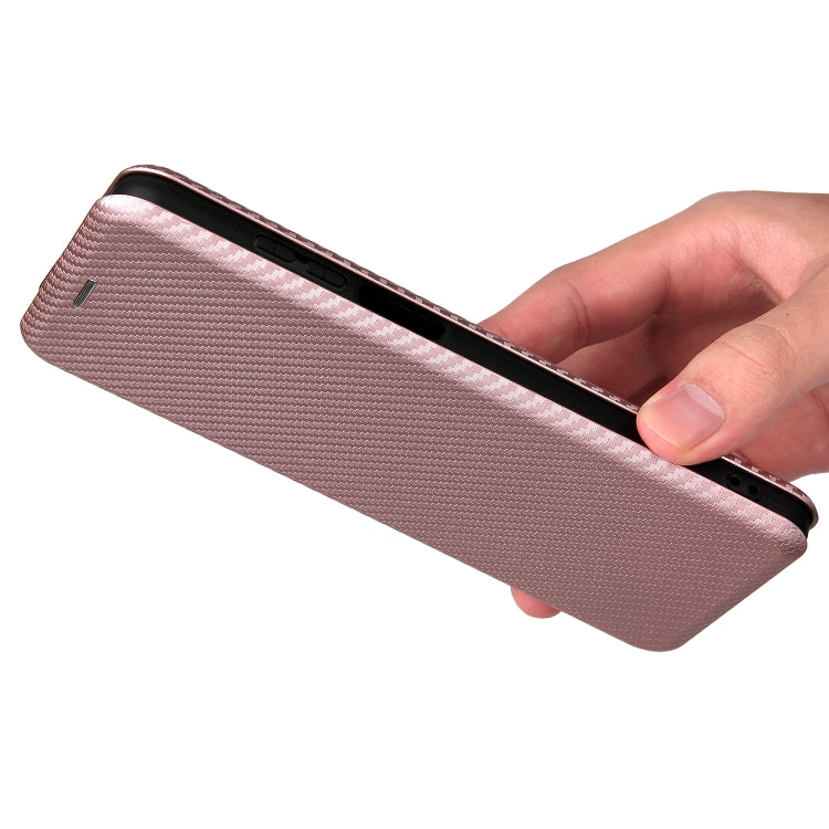 Carbon Fiber Texture Horizontal Flip TPU + PC + PU Leather Case with Card Slot For Motorola Edge 20 Lite