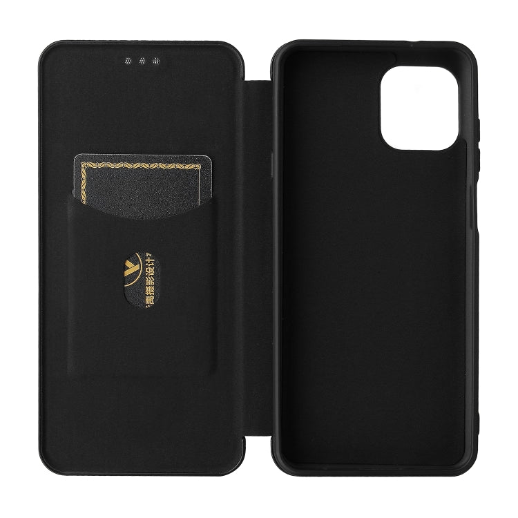 Carbon Fiber Texture Horizontal Flip TPU + PC + PU Leather Case with Card Slot For Motorola Edge 20 Lite