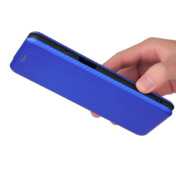Carbon Fiber Texture Horizontal Flip TPU + PC + PU Leather Case with Card Slot For Motorola Edge 20 Lite