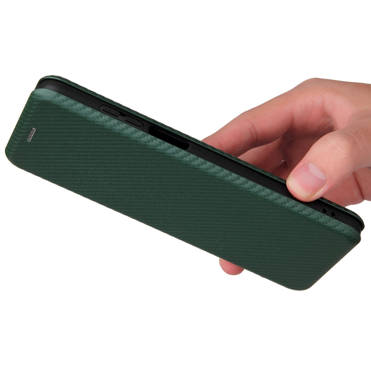 Carbon Fiber Texture Horizontal Flip TPU + PC + PU Leather Case with Card Slot For Motorola Edge 20 Lite