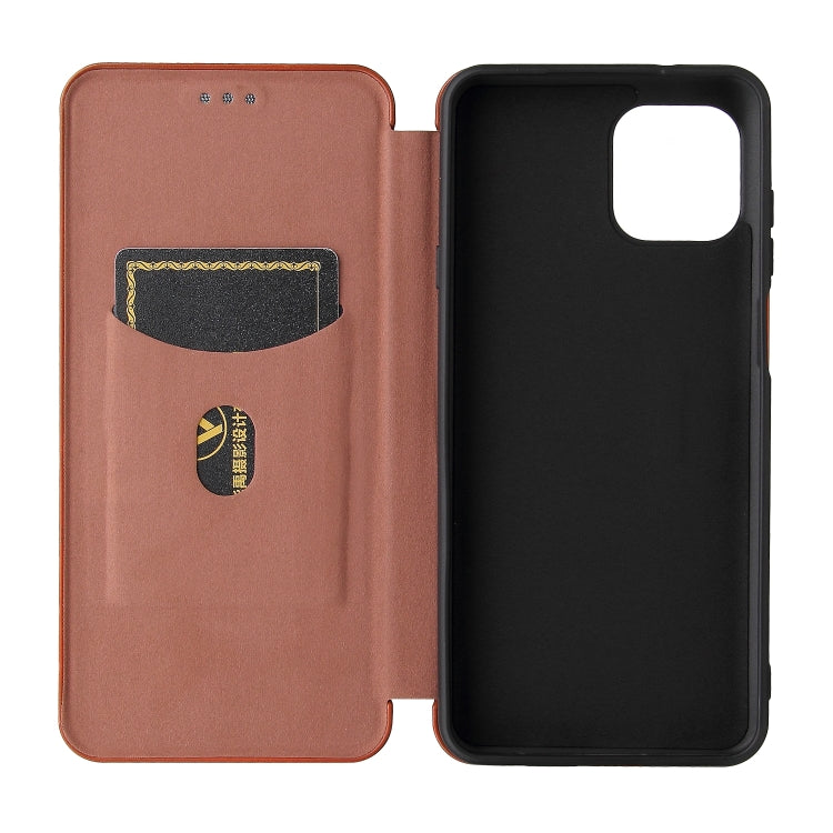 Carbon Fiber Texture Horizontal Flip TPU + PC + PU Leather Case with Card Slot For Motorola Edge 20 Lite