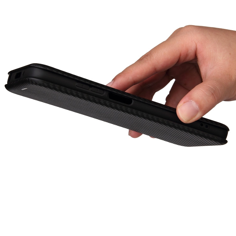 Carbon Fiber Texture Horizontal Flip TPU + PC + PU Leather Case with Card Slot For Xiaomi Redmi 10