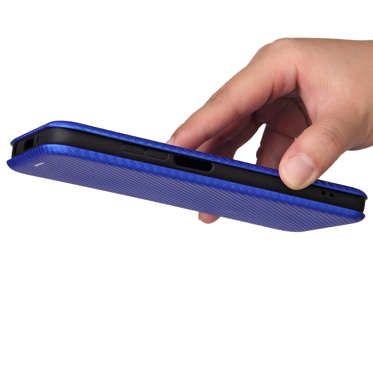 Carbon Fiber Texture Horizontal Flip TPU + PC + PU Leather Case with Card Slot For Xiaomi Redmi 10
