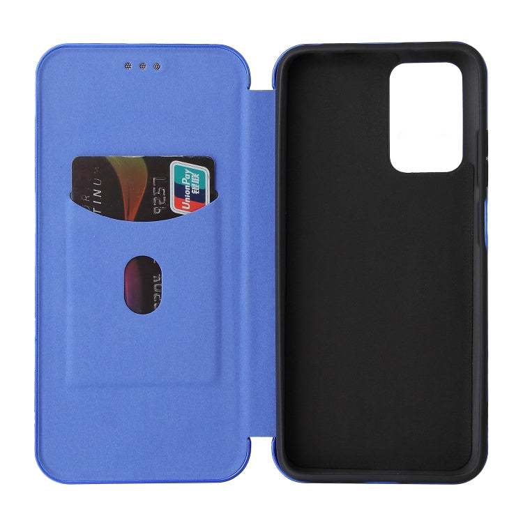 Carbon Fiber Texture Horizontal Flip TPU + PC + PU Leather Case with Card Slot For Xiaomi Redmi 10