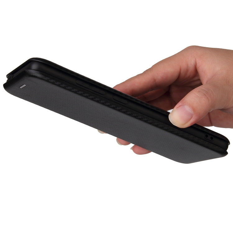 Carbon Fiber Texture Horizontal Flip TPU + PC + PU Leather Case with Card Slot For Xiaomi Mix 4